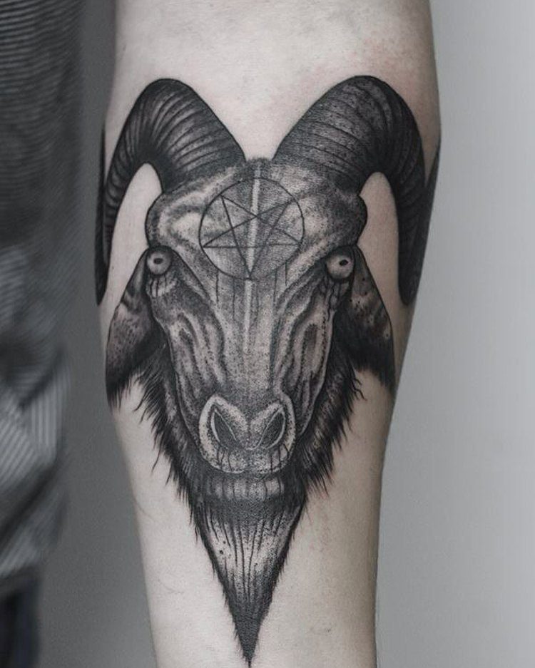 Satanic Goat with Pentagram