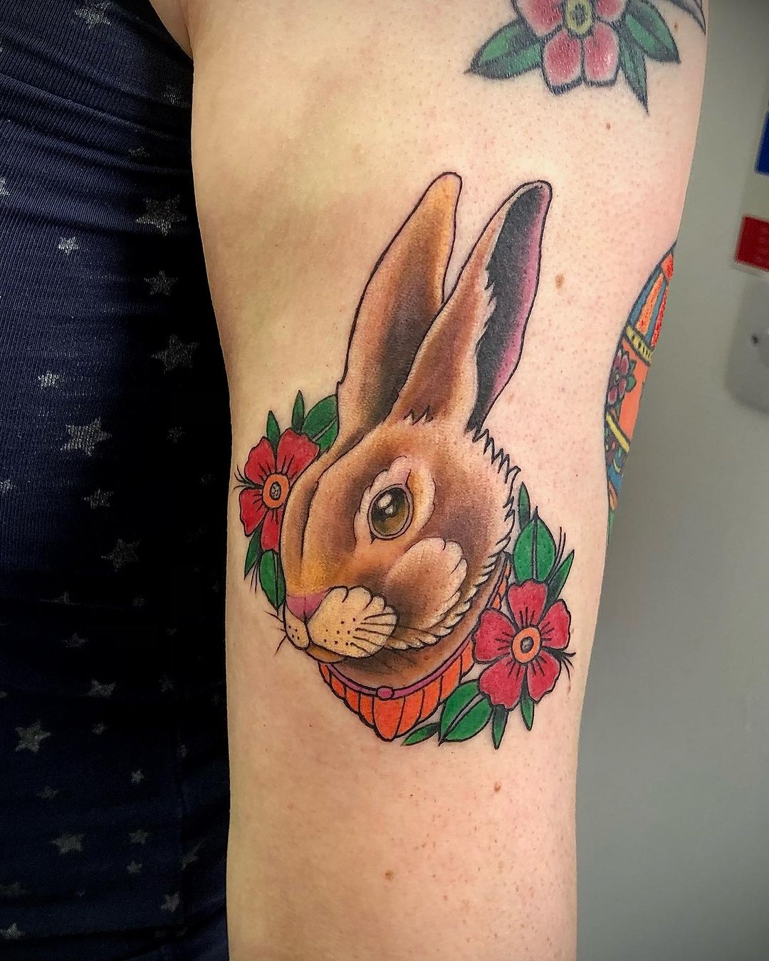 Rabbit with Flowers