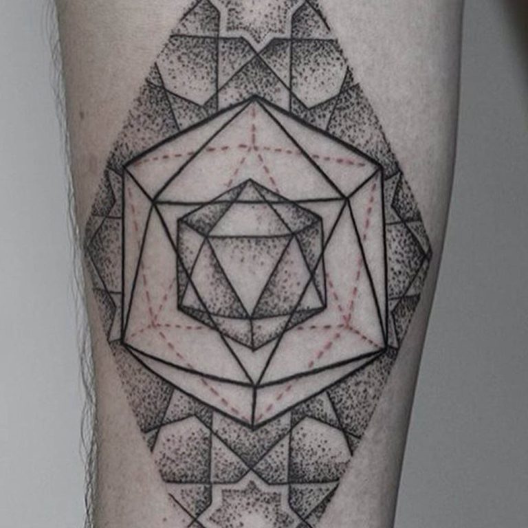 Custom sacred geometry tattoo by BowlerInc
